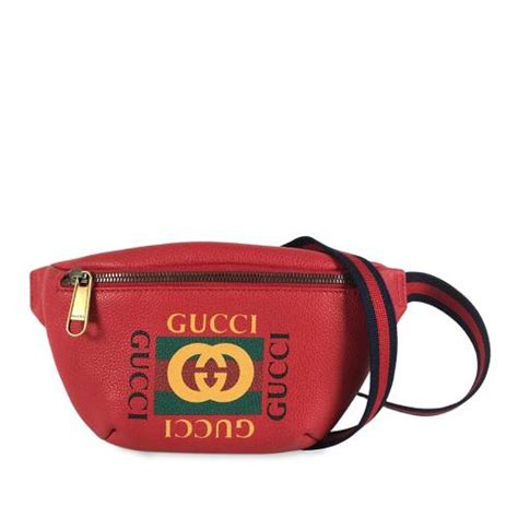 gucci logo leather belt bag|Gucci belt bag 2 pouches.